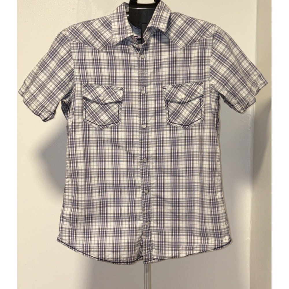 Urban Pipeline Shirt, Men's Size Medium, Blue gray , Plaid, Button Up